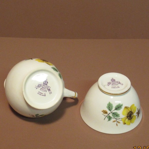 Delphine Bone China Mini Creamer & Sugar Dish - Picture 3 of 3